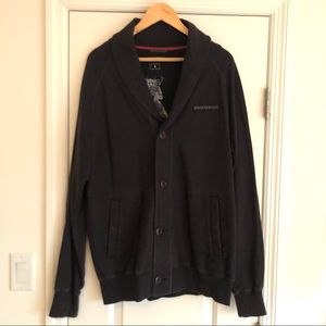 Maharishi black button up sweatshirt.